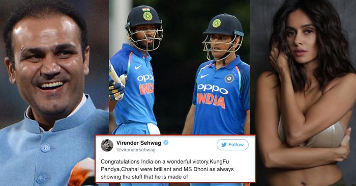 Cricketers & Celebs reacts as Hardik Pandya, MS Dhoni guide India to an emphatic win over Australia in Chennai