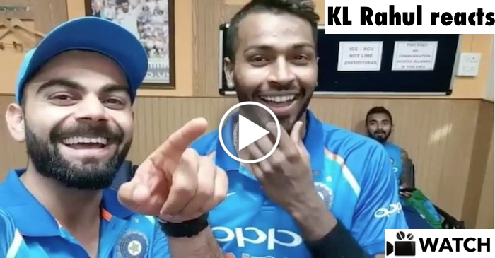 WATCH: Virat Kohli interviews Hardik Pandya in the dressing room; KL Rahul reacts