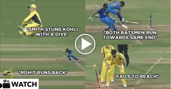 WATCH: Rohit Sharma gets run-out after a terrible mix-up with Virat Kohli