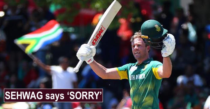 Cricket fraternity reacts as AB de Villiers blasts 176 off 104 balls