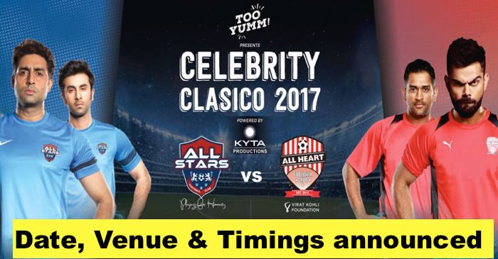 Virat Kohli to lead All Heart FC against All Stars FC in Celebrity Clasico 2017