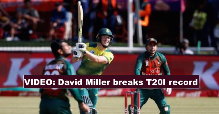 WATCH: David Miller scores fastest T20I century in 35 balls