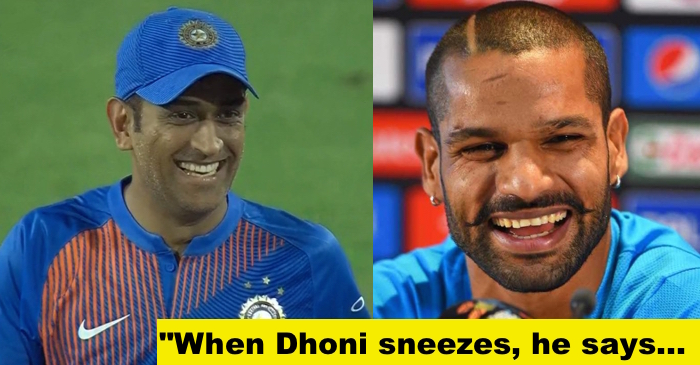Shikhar Dhawan reveals why players run away when MS Dhoni ‘sneezes’