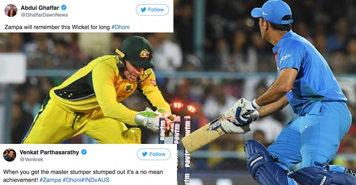 Twitteratis reacts as MS Dhoni got out stumped for the first time in T20I