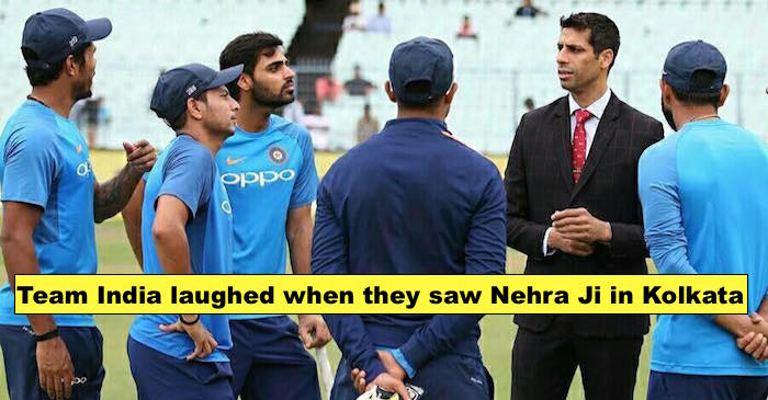 Here’s why Team India laughed after seeing Ashish Nehra at the Eden Gardens