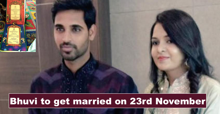 See in pictures: Bhuvneshwar Kumar and Nupur Nagar’s wedding ceremony card