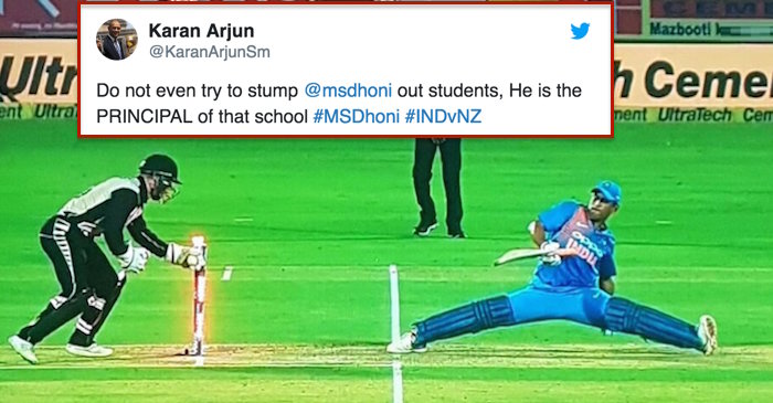 Twitter gets flooded with trolls and jokes after MS Dhoni does a ‘full split’ in Rajkot T20I