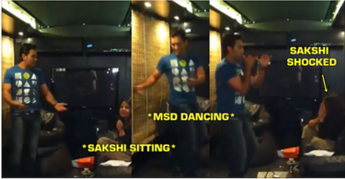WATCH: MS Dhoni surprises his wife Sakshi with the dance moves