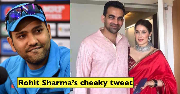 Rohit Sharma congratulates Zaheer Khan for his wedding in style