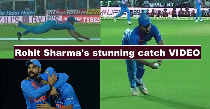 WATCH: Rohit Sharma takes a stunning catch to dismiss Colin Munro