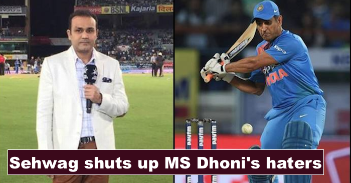 Virender Sehwag gives a mouth shutting reply to MS Dhoni’s haters