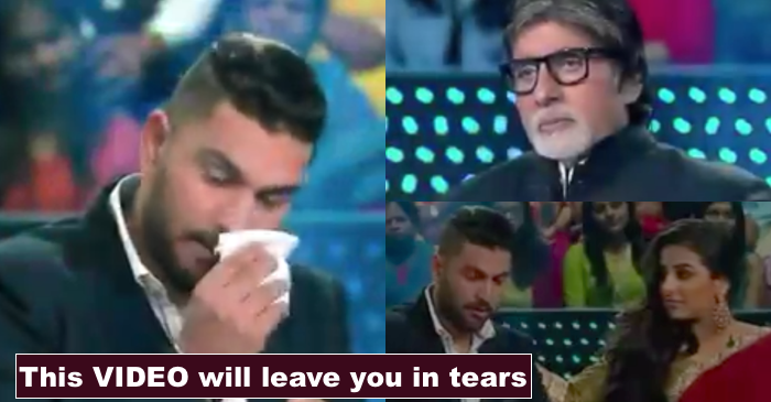WATCH: Yuvraj Singh could not hold his tears on the sets of KBC 9