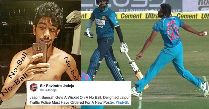 Twitter brutally trolls Jasprit Bumrah for bowling a no-ball in the 1st ODI against Sri Lanka