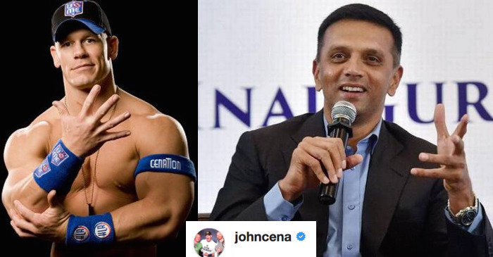 WWE superstar John Cena shares inspirational quote from Rahul Dravid
