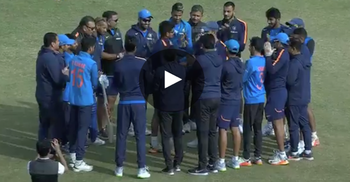 VIDEO: Shreyas Iyer receives his ODI debut cap from MS Dhoni
