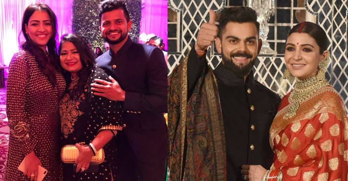 Suresh Raina wishes Virat and Anushka after attending the reception in New Delhi