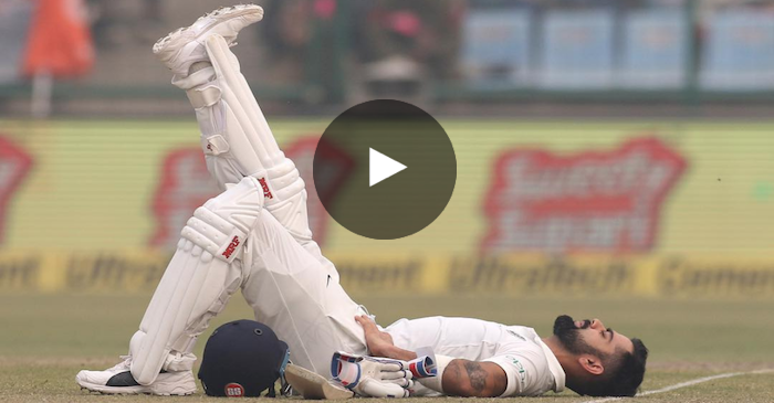 WATCH: Virat Kohli stretching on field while ‘smog’ stopped play at Feroz Shah Kotla