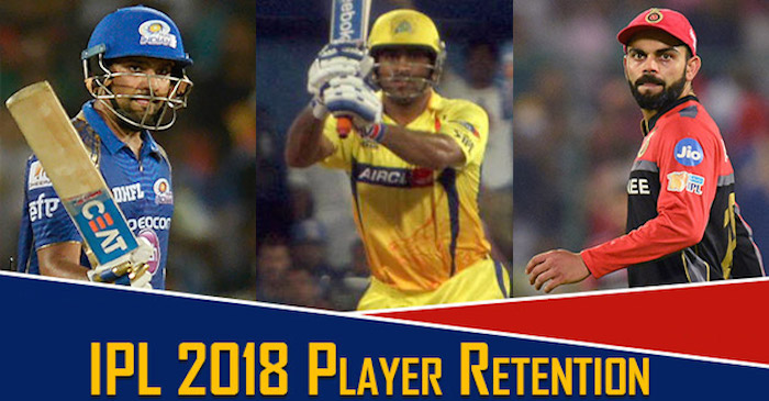 IPL 2018 players retention: Complete list of retained players