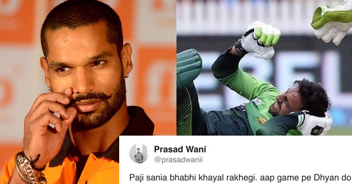 Shikhar Dhawan asks for Shoaib Malik’s health on Twitter; gets trolled by Indian fans