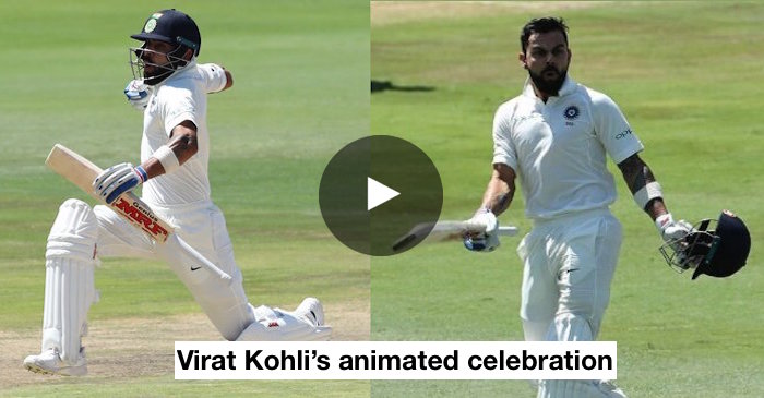 VIDEO: Virat Kohli gets pumped up after completing his 21st Test century