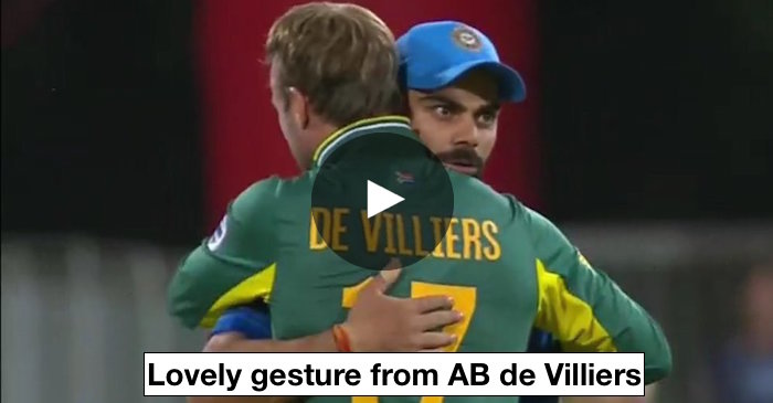 VIDEO: AB de Villiers gives a warm hug to Virat Kohli after the sixth ODI in Centurion