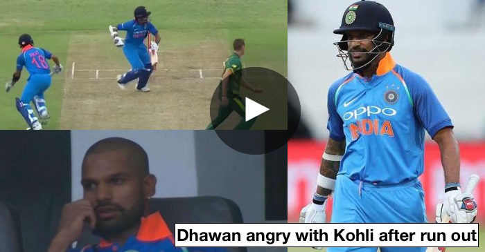 VIDEO: Shikhar Dhawan goes ballistic at Virat Kohli after silly run-out in Durban ODI