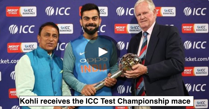 VIDEO: Virat Kohli receives ICC Test Championship mace as India retains top spot in rankings