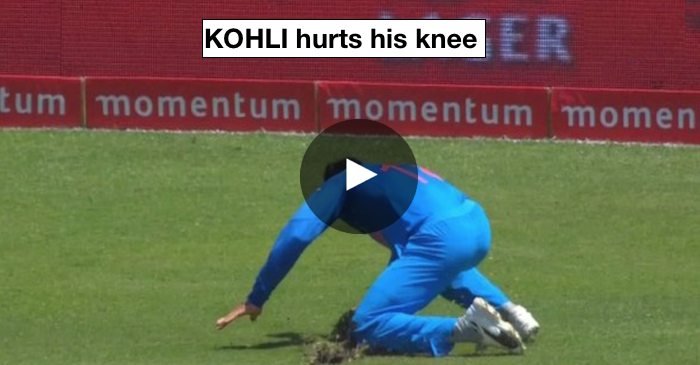 VIDEO: Virat Kohli hurts his knee on the Kingsmead turf
