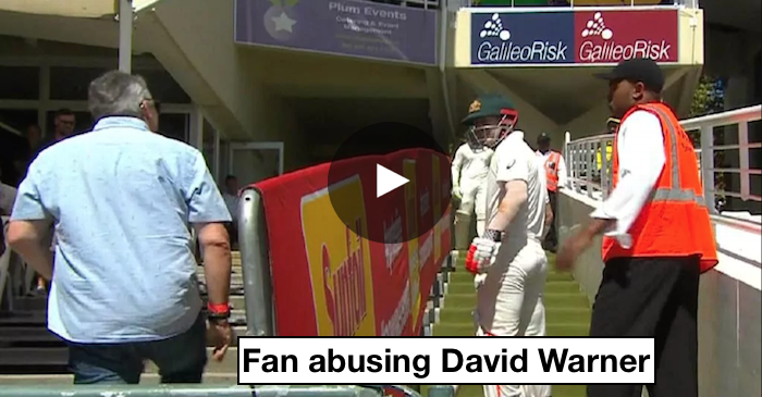 VIDEO: South Africa fan abuses David Warner on Newlands staircase