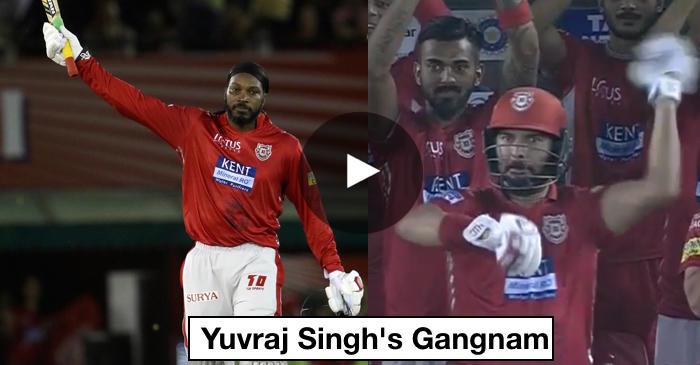 WATCH: Yuvraj Singh’s GANGNAM celebration after Chris Gayle smashes maiden century for Kings XI Punjab