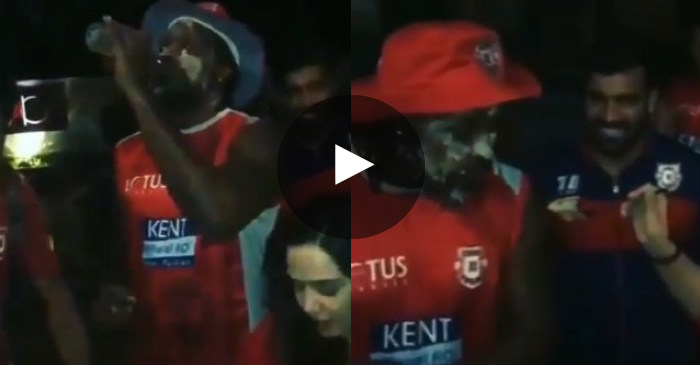 WATCH: Chris Gayle celebrates KXIP victory over SRH with Preity Zinta and others