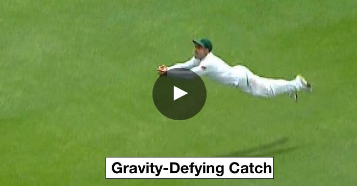 VIDEO: Dean Elgar takes gravity-defying catch to dismiss Tim Paine
