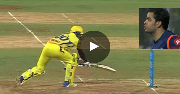 VIDEO: Dwayne Bravo’s lucky escape – ball hits the stumps but bails did not come off