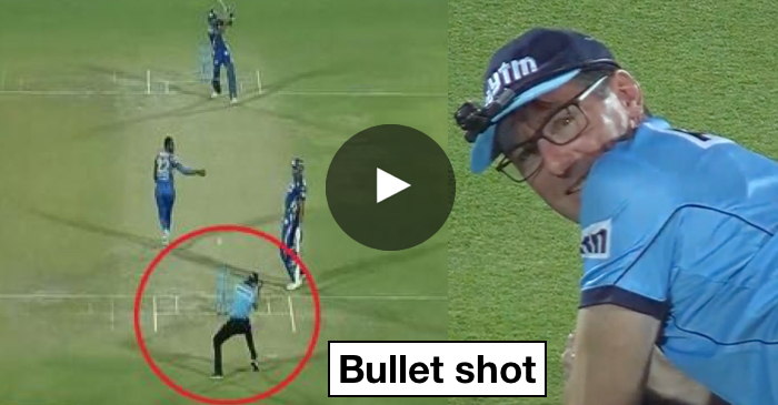 WATCH: Hardik Pandya almost blows away umpire’s head with his bullet shot
