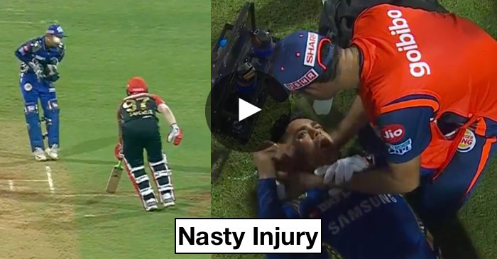 VIDEO: Ishan Kishan hit on the face by throw and left with nasty injury