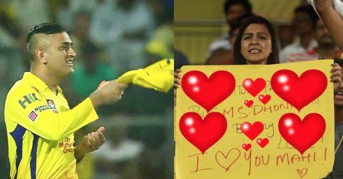 IPL 2018: A young girl’s love message for MS Dhoni during LIVE match goes viral