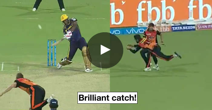 VIDEO: Manish Pandey grabs a stunner to dismiss Andre Russell