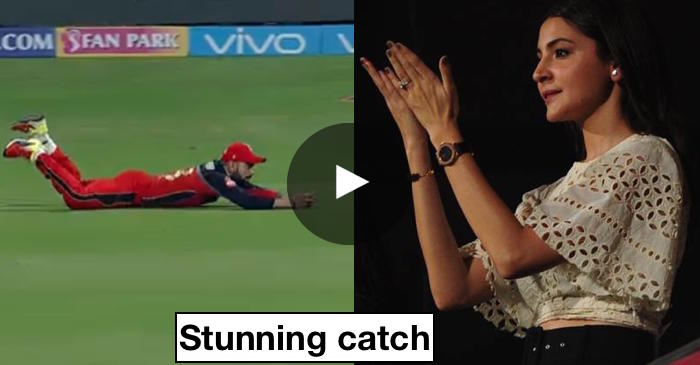 WATCH: Anushka Sharma’s priceless reaction as Virat Kohli pulls off a stunner to dismiss Dinesh Karthik