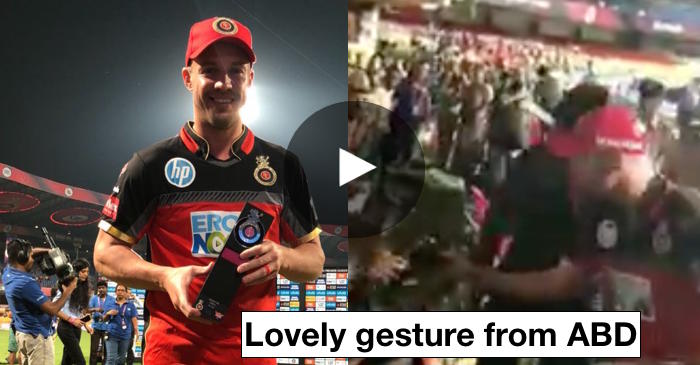 WATCH: AB de Villiers Hands Over ‘Man Of The Match’ Award To His Fan