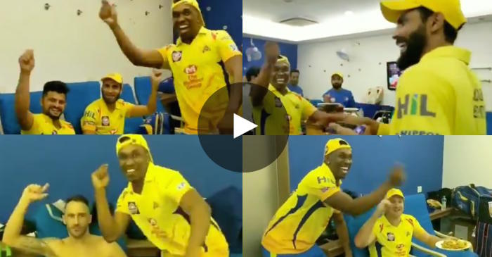 WATCH: Dwayne Bravo sings, dances with his CSK teammates in the dressing room