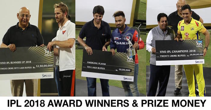 IPL 2018: Complete list of award winners and the prize money