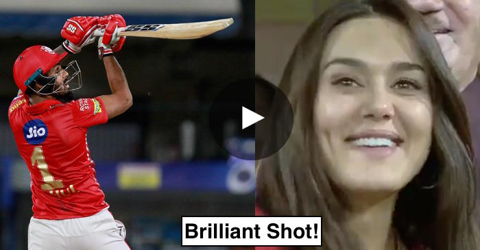 WATCH: KL Rahul’s elegant upper cut for a SIX leaves Priety Zinta smiling