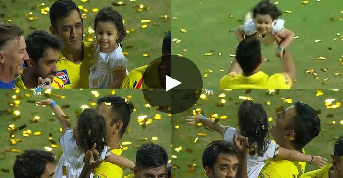 WATCH: MS Dhoni plays with daughter Ziva as CSK win IPL 2018 title