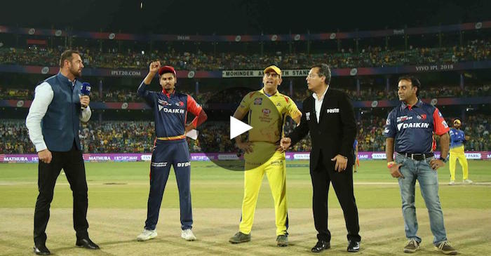 WATCH: MS Dhoni laughs hard as Shreyas Iyer sends the coin flying