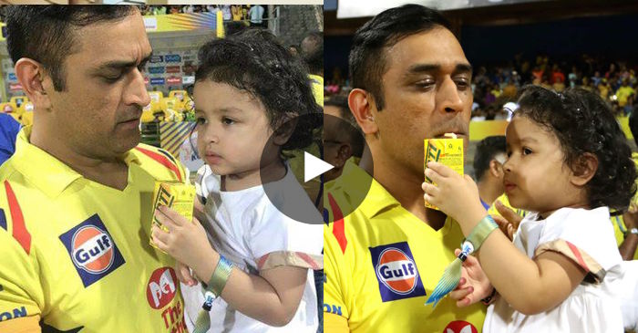 VIDEO: Ziva offering Frooti to her daddy MS Dhoni is the cutest thing to WATCH on the internet