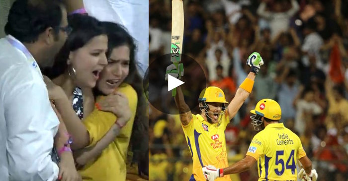 WATCH: MS Dhoni’s wife Sakshi ecstatic as CSK reaches the IPL 2018 final