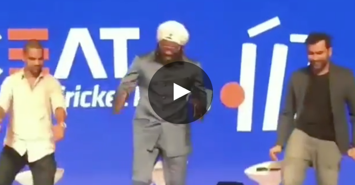 WATCH: Chris Gayle teaches dance moves to Shikhar Dhawan and Rohit Sharma