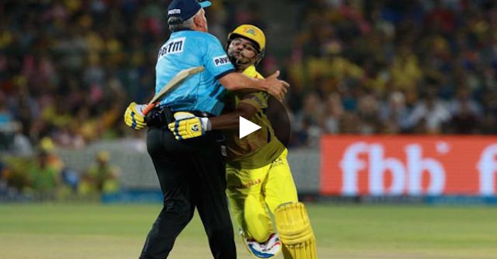 WATCH: Suresh Raina hugs umpire Marais Erasmus after surviving a run-out