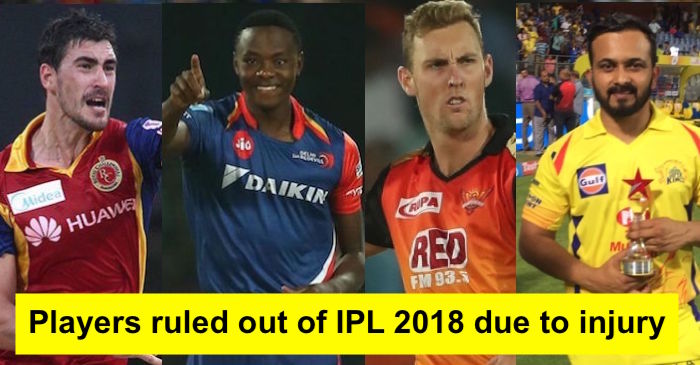 Top 5 players ruled out of IPL 2018 due to injury