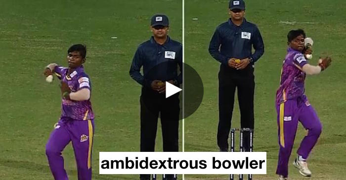 WATCH: Mokit Hariharan displaying his ambidextrous bowling in TNPL